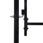 Vidaxl portail de jardin avec dessus arqué acier 1 75 x 4 m noir