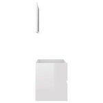 vidaXL Ensemble de meubles de salle de bain 2 Pièces blanc brillant