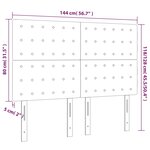 vidaXL Tête de lit Crème 144x5x118/128 cm Tissu