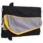 vidaXL Remorque de vélo noir et jaune 30 kg fer
