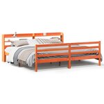vidaXL Cadre de lit sans matelas cire marron 180x200cm bois pin massif