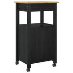 vidaXL Chariot de cuisine Uni Noir