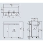 Armoire réfrigérée 3 portes inox 1390 l - atosa - r290 - acier inoxydable31390pleine 1800x730x1945mm
