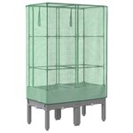 vidaXL Jardinière surélevée avec housse aspect rotin 80x40x140 cm