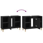 vidaXL Meuble d'évier noir 80x33x60 cm bois d'ingénierie