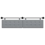 vidaXL Tête de lit suspendue Gris clair tissu