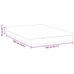 vidaXL Matelas Blanc  Gris 140 x 190 cm Mousse