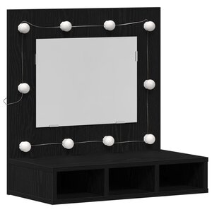 vidaXL Armoire Miroir Chêne noir 62 x 31 5 x 62 cm Bois d'ingénierie