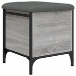 vidaXL Banc de rangement sonoma gris 42x42x45 cm bois d'ingénierie