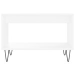 vidaXL Table basse blanc 60x50x40 cm bois d'ingénierie