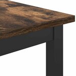 vidaXL table Chêne fumé 100 x 50 x 90 5 cm Bois d'ingénierie et acier