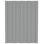 vidaXL Panneaux de toiture 12 Pièces Acier galvanisé Gris 60x45 cm
