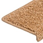 vidaXL Tapis d'escalier 5 pièces 65 x 21 x 4 cm Beige Bord rectangulaire