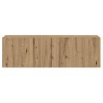 vidaXL Meuble TV mural chêne artisanal 80x30x30 cm bois d'ingénierie