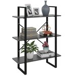 vidaXL Bibliothèque gris 80x30x105 cm bois d'ingénierie
