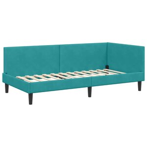 vidaXL Cadre de lit d'angle Autre Turquoise 90 x 200 cm