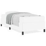 vidaXL Cadre de lit avec matelas Blanc 90 x 190 cm Faux cuir