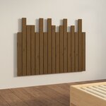 vidaXL Tête de lit murale Marron miel 108x3x80 cm Bois massif de pin