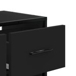 vidaXL Meuble TV noir 60x31x39 5 cm bois d'ingénierie et métal