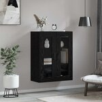 vidaXL Buffet Noir 69 5 x 34 x 90 cm Bois d'ingénierie