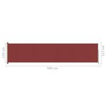vidaXL Auvent latéral rétractable de patio 117x500 cm Rouge