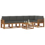 vidaXL Ensemble de canapés d'extérieur 7 Pièces Naturel et Anthracite