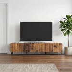 vidaXL Meuble TV Bois ancien 147 x 34 5 x 32 cm Bois d'ingénierie