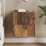 vidaXL Cabinet de chevet mural Bois ancien 33 x 34 5 x 40 cm