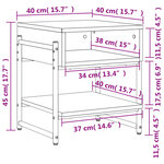vidaXL Table basse chêne fumé 40x40x45 cm bois d'ingénierie