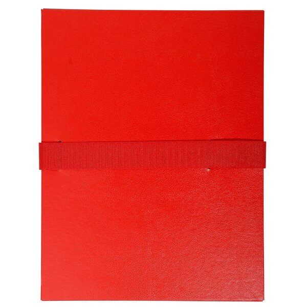 Chemise Dos Extensible Balacron Et Sangle Scratch. - Rouge - X 10 - Exacompta