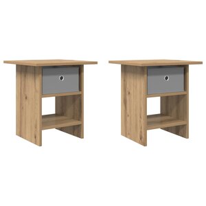 vidaXL Table de chevet 2 pc Chêne artisanal 41 x 40 x 45 cm