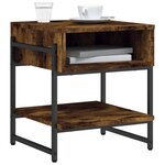 vidaXL Table basse chêne fumé 40x40x45 cm bois d'ingénierie