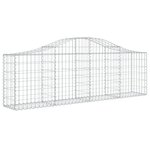 vidaXL Paniers à gabions arqués 12 Pièces 200x30x60/80 cm Fer galvanisé