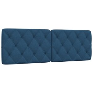 vidaXL Coussin de tête de lit bleu 160 cm tissu
