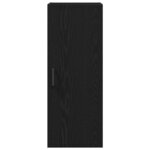 vidaXL Armoire murale en chêne noir 34 5 x 34 x 90 cm Bois d'ingénierie