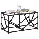 vidaXL Table basse avec dessus en verre transparent 78 5x40x41cm acier