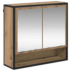 vidaXL Étagère Murale avec étagère Chêne artisanal 65 x 20 x 60 cm