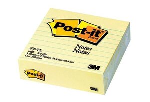 3M Post-it Notes bloc XL, 100 x 100 mm, jaune POST-IT