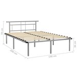 vidaXL Cadre de lit sans matelas gris métal 140x200 cm