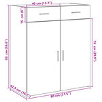 vidaXL Buffet chêne fumé 80x42 5x93 cm bois d'ingénierie