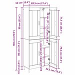 vidaXL Haut Armoire 2 Pièces Bois Ancien Bois Aggloméré et Verre