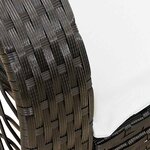 vidaXL Chaise à bascule de jardin avec coussins noir résine tressée