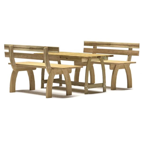 vidaXL Ensemble à manger de jardin 3 Pièces Bois de pin imprégné