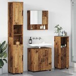 vidaXL Ensemble de mobilier de salle de bain 4 Pièces Bois ancien