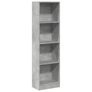 vidaXL Bibliothèque gris béton 40x24x143 cm bois d'ingénierie