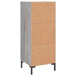 vidaXL Buffet Sonoma gris 34 5x34x90 cm Bois d'ingénierie