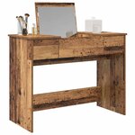vidaXL Table de cosmétiques avec tiroir Bois ancien 100 x 45 x 76 cm