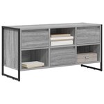 vidaXL Meuble TV Gris Sonoma 100 x 36 x 49 5 cm Bois d'ingénierie