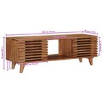 vidaXL Meuble TV avec stockage avec porte Naturel 105 x 30 x 35 cm