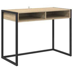 vidaXL Bureau avec stockage Sonoma 100 x 50 x 75 cm Bois d'ingénierie